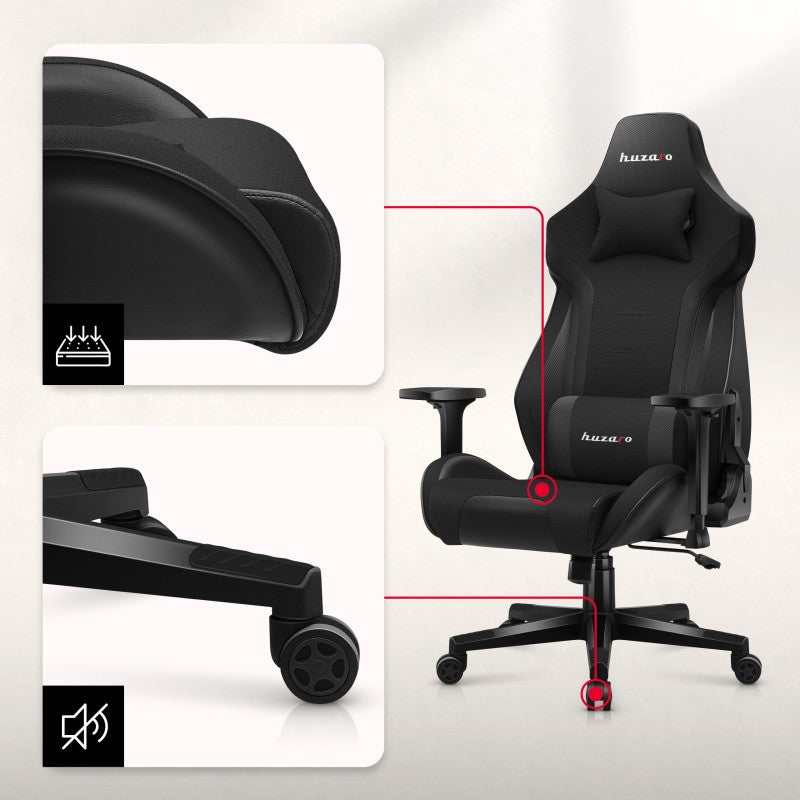 Fotel gamingowy HUZARO FORCE 7.6 Black