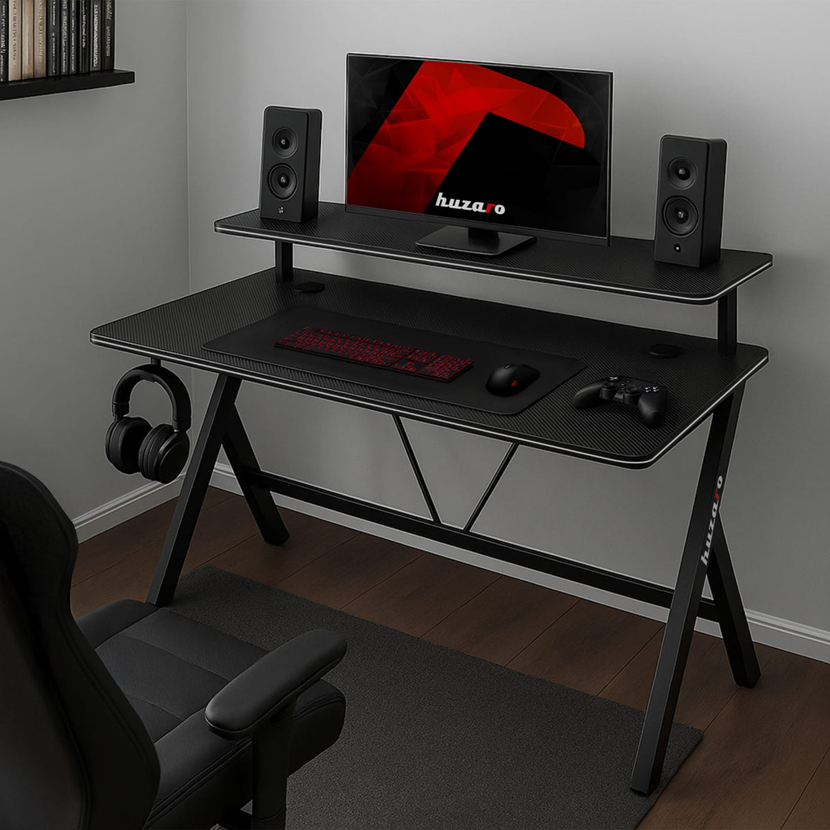 Gaming-Schreibtisch 120 cm Huzaro Hero 1.9 Schwarz
