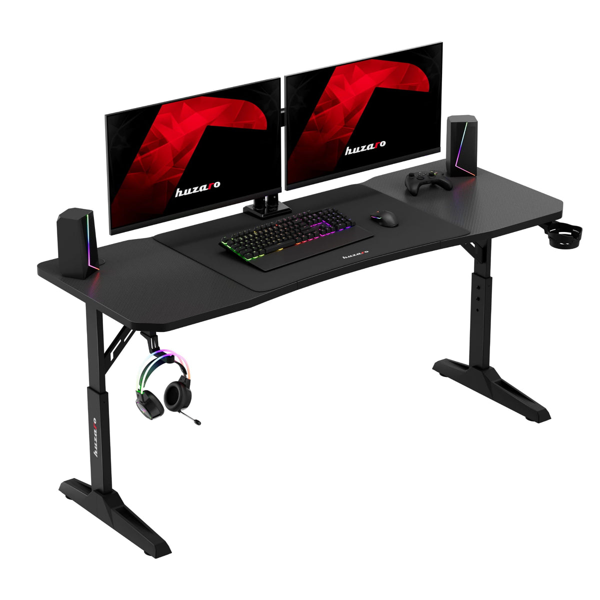 Gaming-Schreibtisch Huzaro Hero 4.6 Black 160 cm