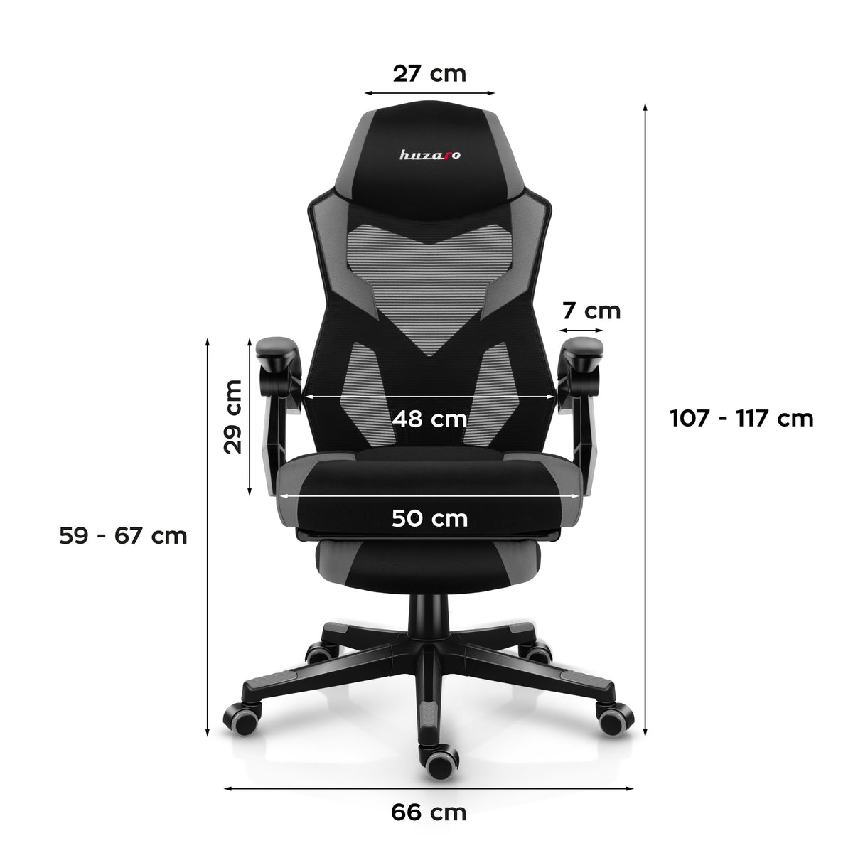 Gaming-Sessel Huzaro Combat 3.1 Grey