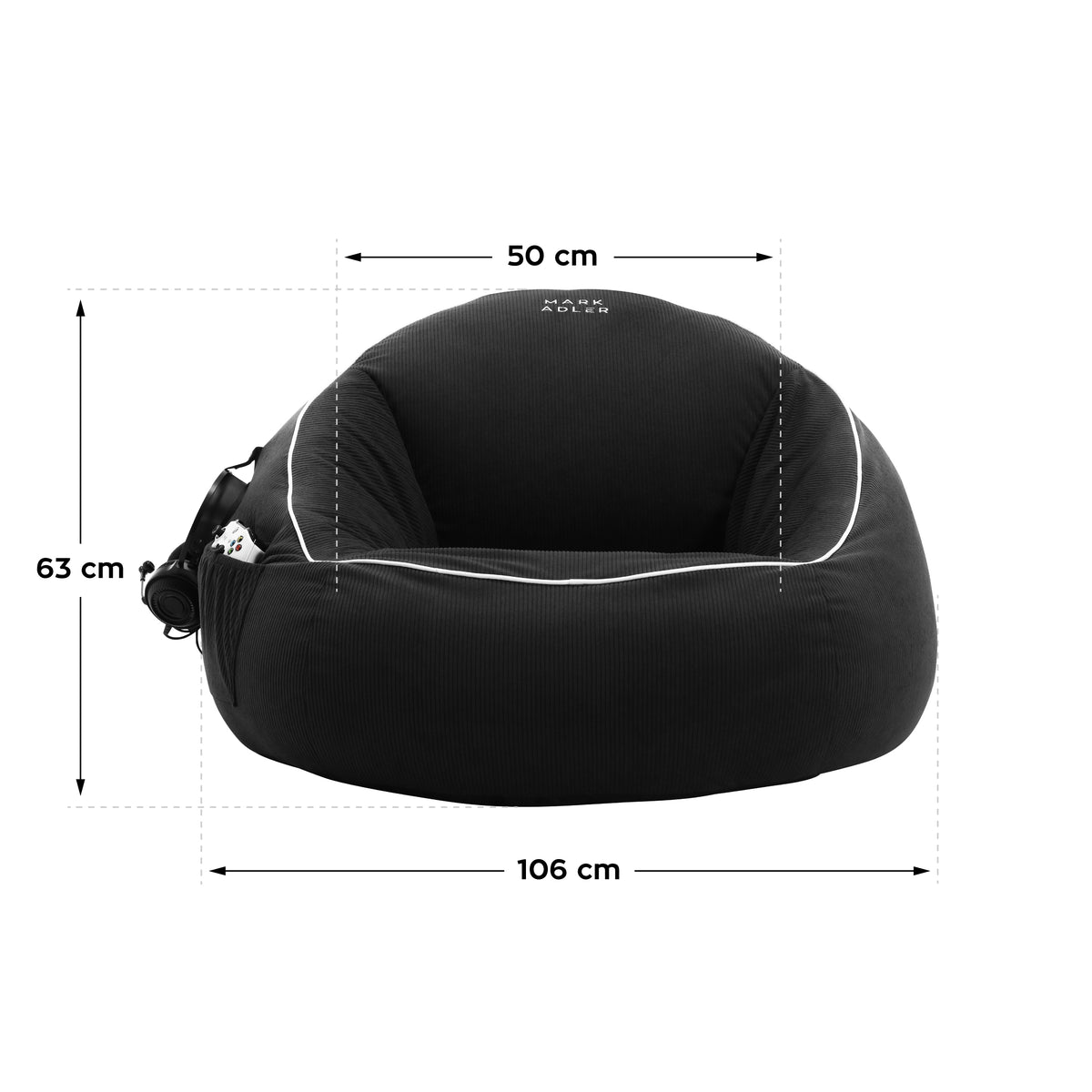 Sitzsack aus Cord Mark Adler Comfy