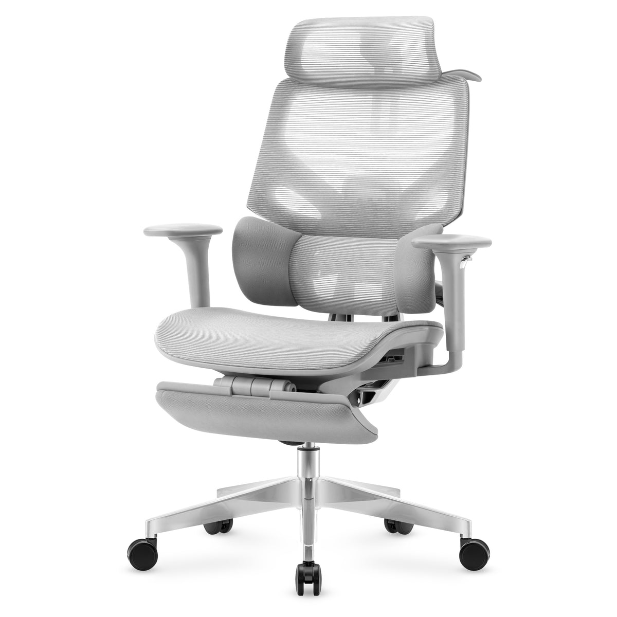 Ergonomischer Bürostuhl mit Fußstütze Mark Adler Expert 8.7 Grey Mesh