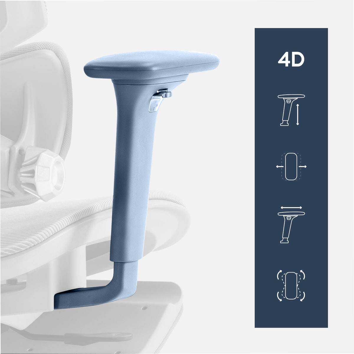 Ergonomischer Bürostuhl mit Fußstütze Mark Adler Expert 8.7 Grey Mesh