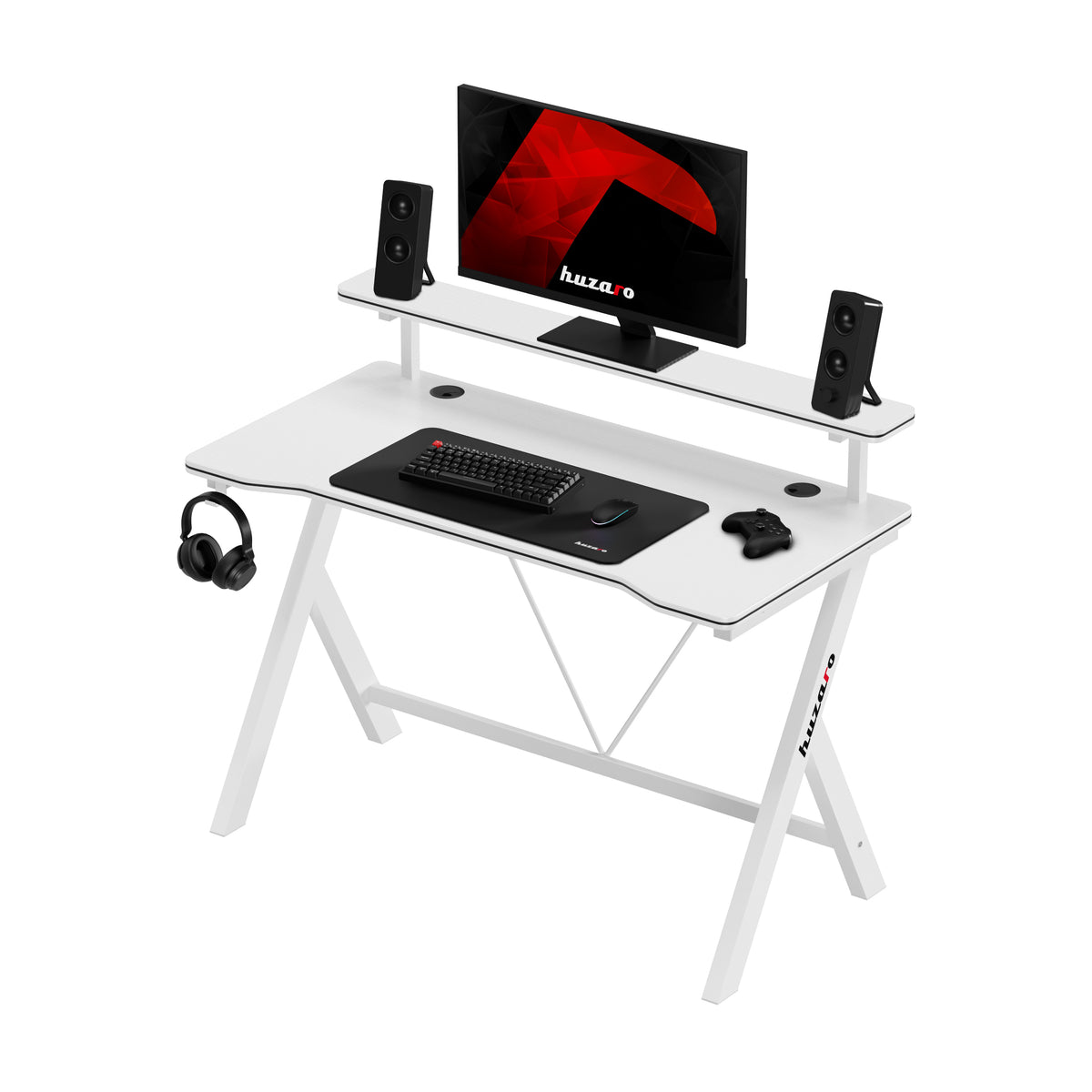 Gaming-Schreibtisch 120 cm Huzaro Hero 1.9 White