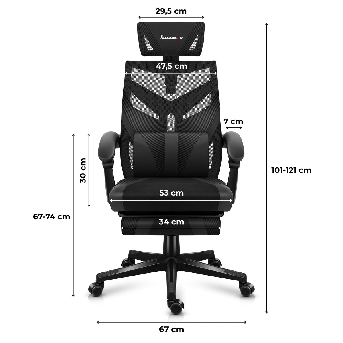 Gaming-Stuhl HUZARO COMBAT 5.0 Black