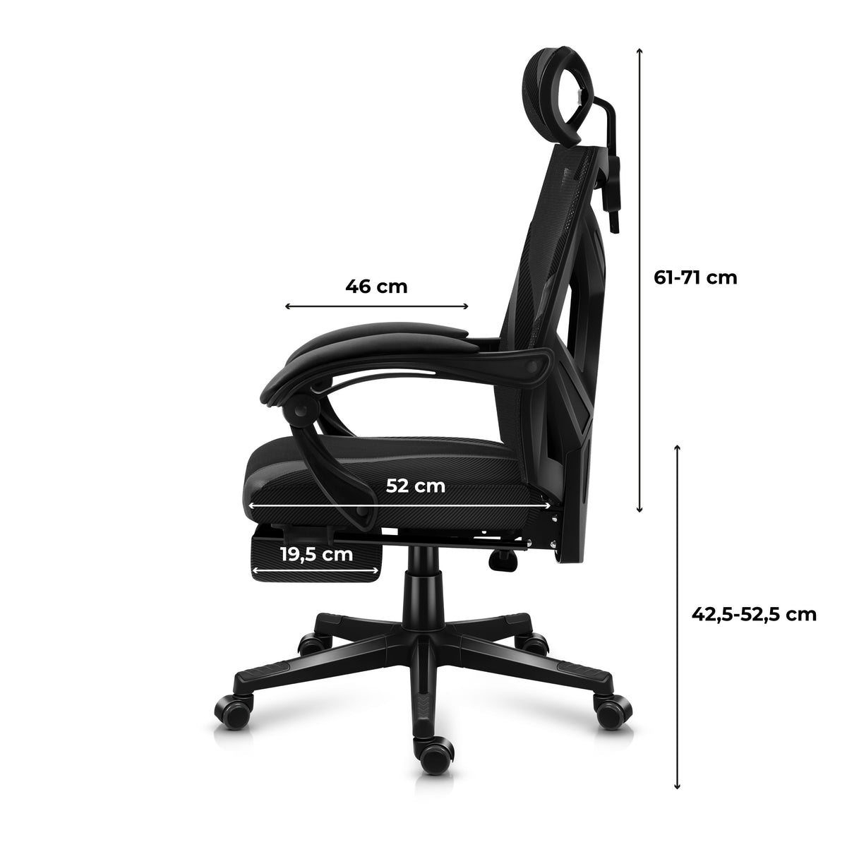 Gaming-Stuhl HUZARO COMBAT 5.0 Black