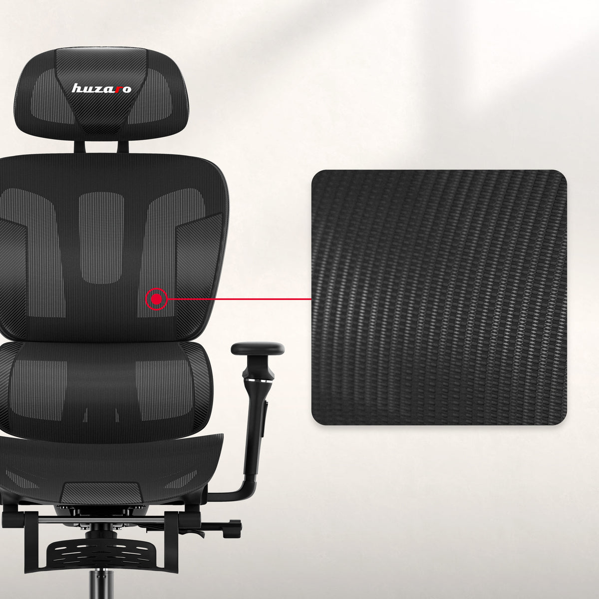 Gaming-Sessel mit Fußstütze HUZARO COMBAT 7.9 Black