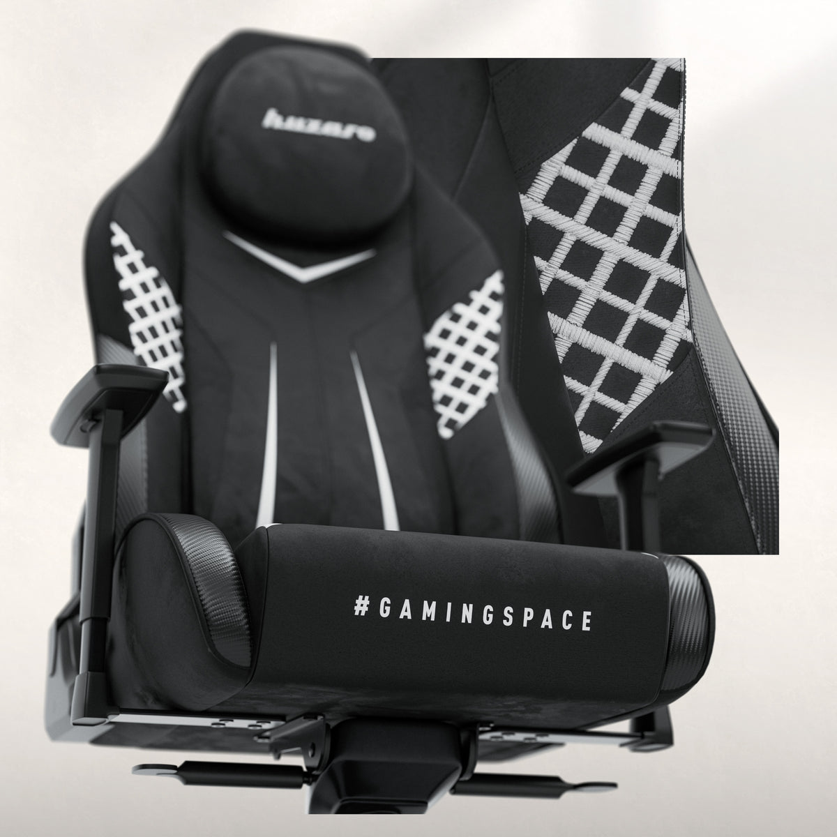 Gaming-Stuhl aus Wildleder Huzaro Force 8.3 Carbon Black