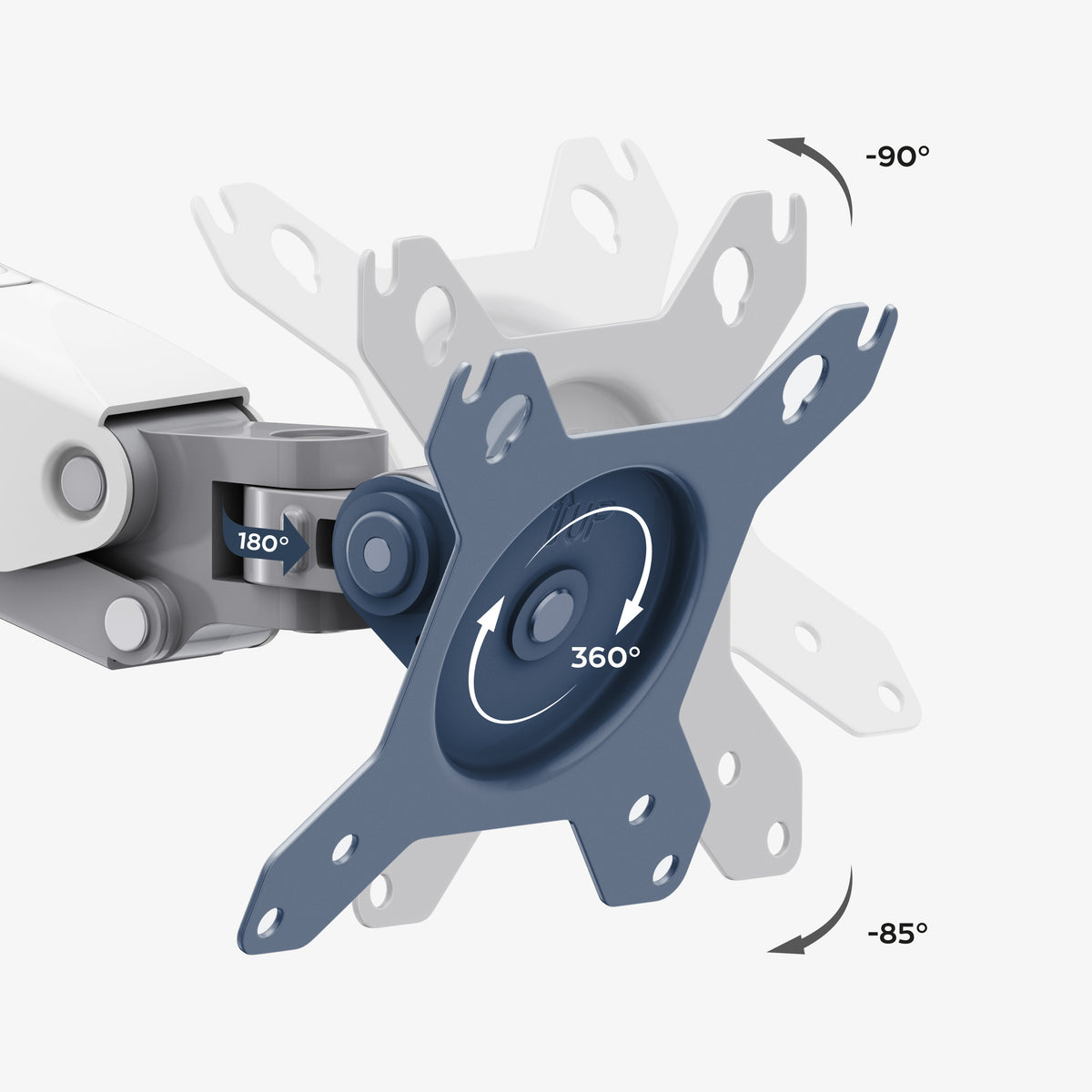 Beweglicher Kopf mit 360° Pivot-Funktion