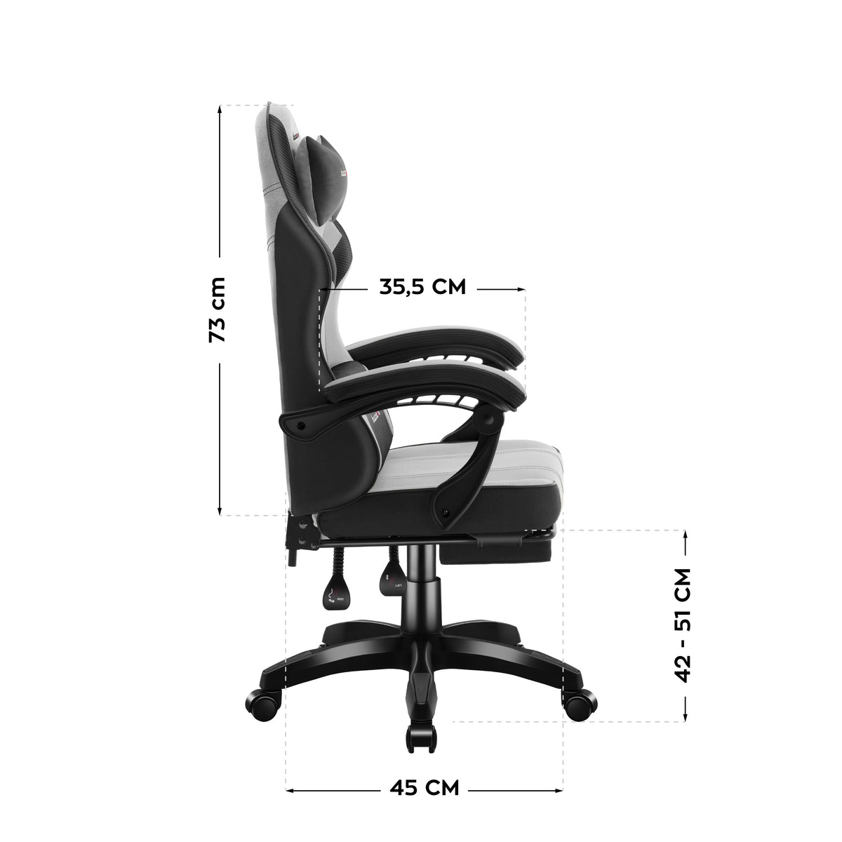 Gaming-Sessel Huzaro Force 3.7 Grau