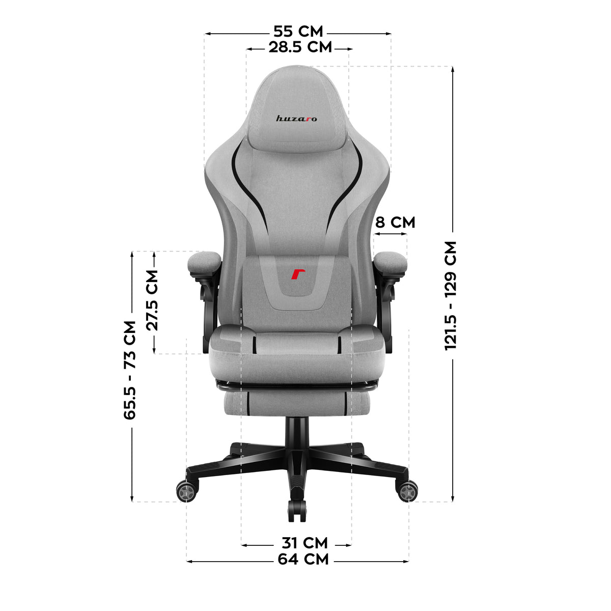 Huzaro Force 4.6 Grey Gaming-Sessel