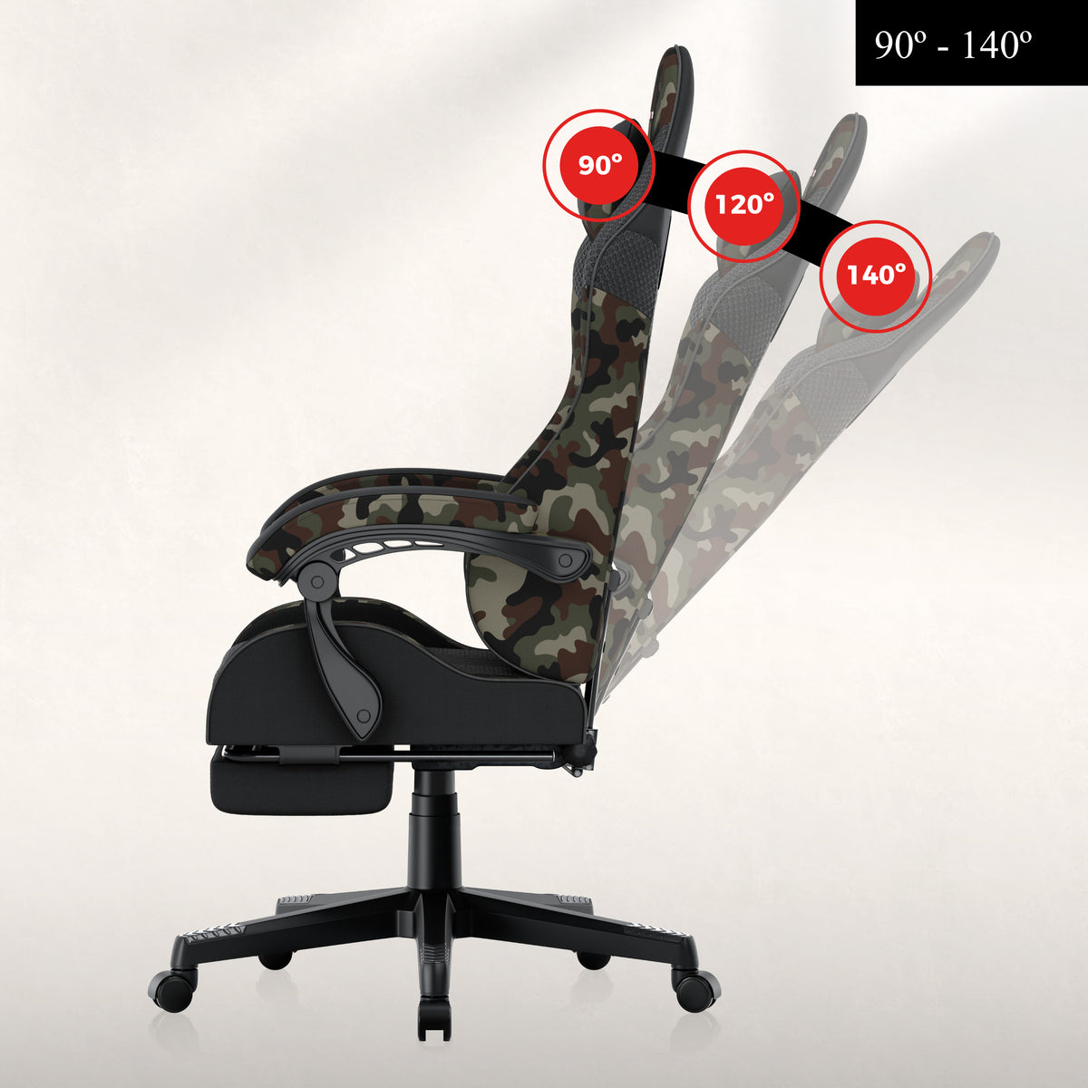 Huzaro Force 4.7 Camo Mesh Gaming-Stuhl