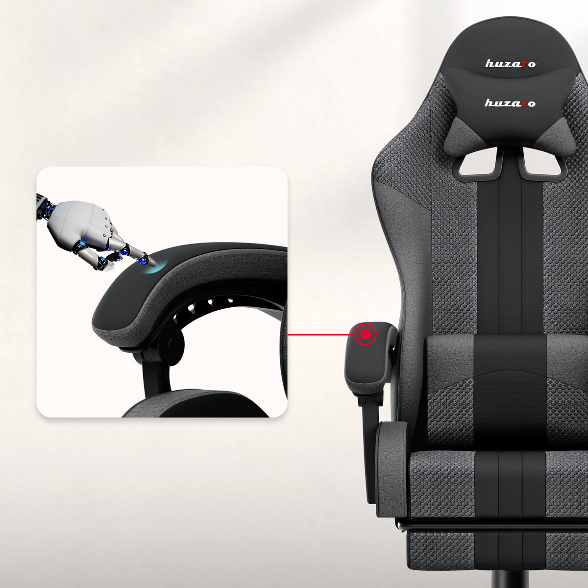 Gaming-Sessel Huzaro Force 4.7 Grey Mesh