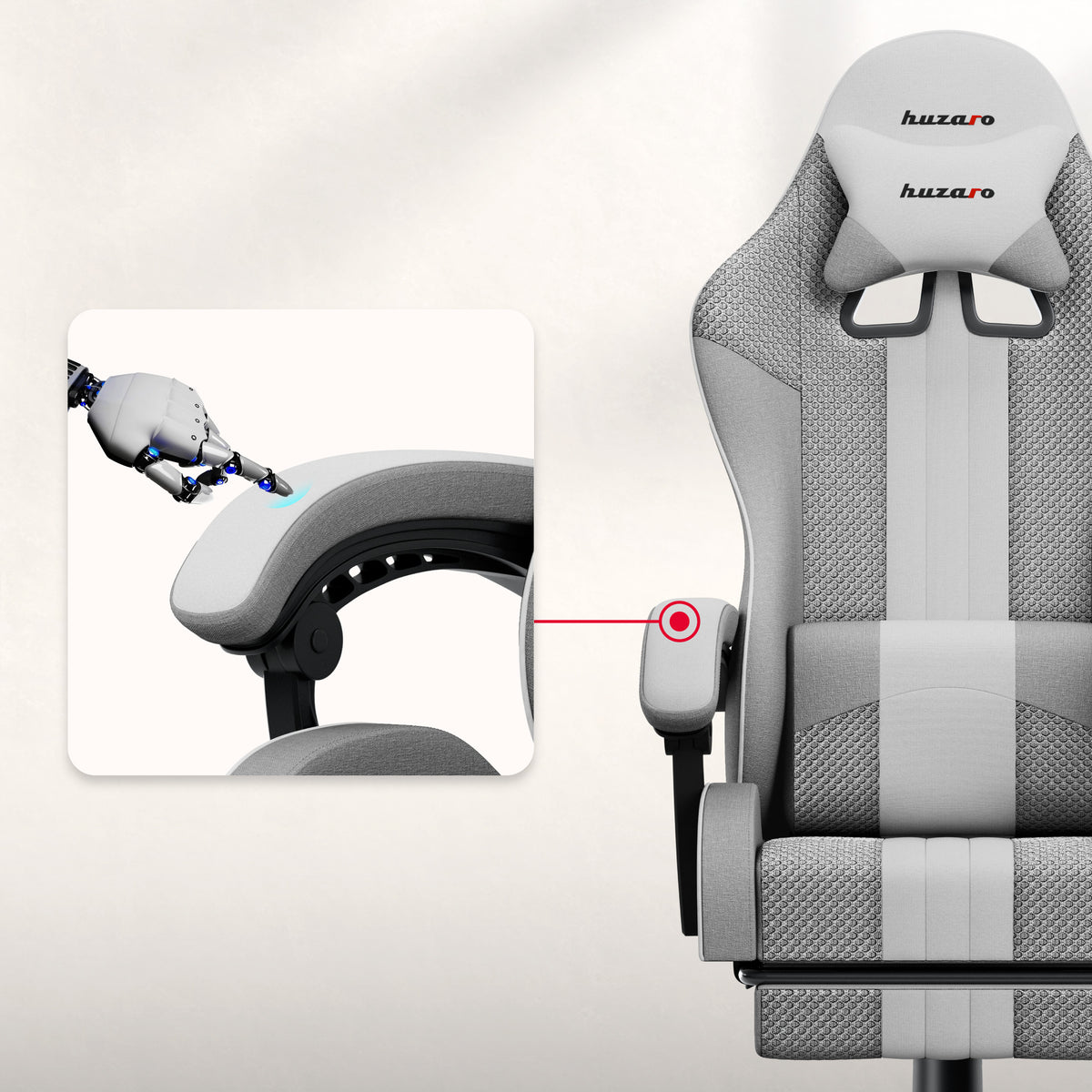 Gaming-Stuhl HUZARO Force 4.7 White Mesh