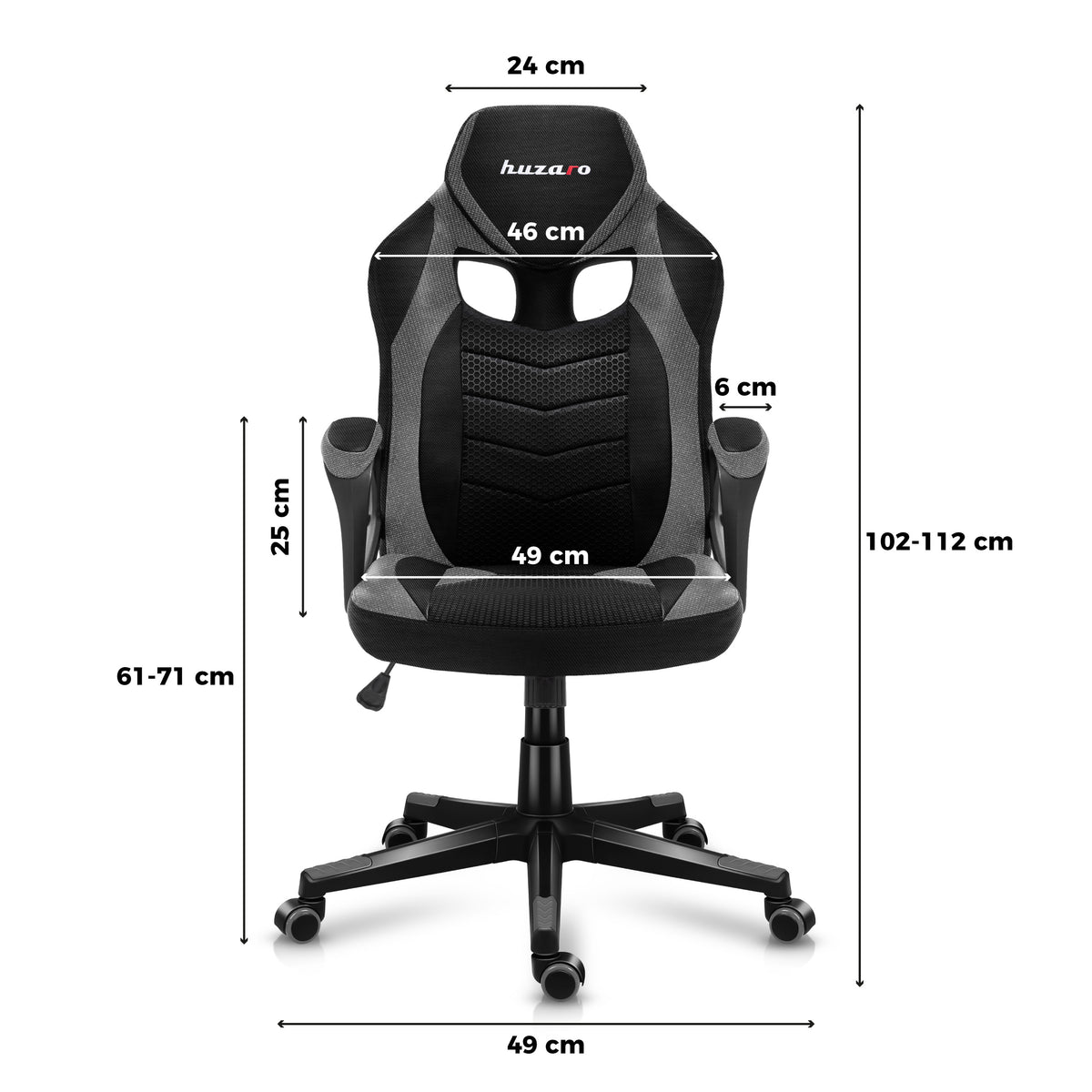Gaming-Sessel HUZARO FORCE 2.5 Grey Mesh