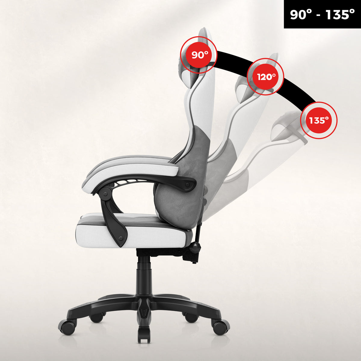 Gaming-Stuhl Velours Huzaro Force 2.7 Grau
