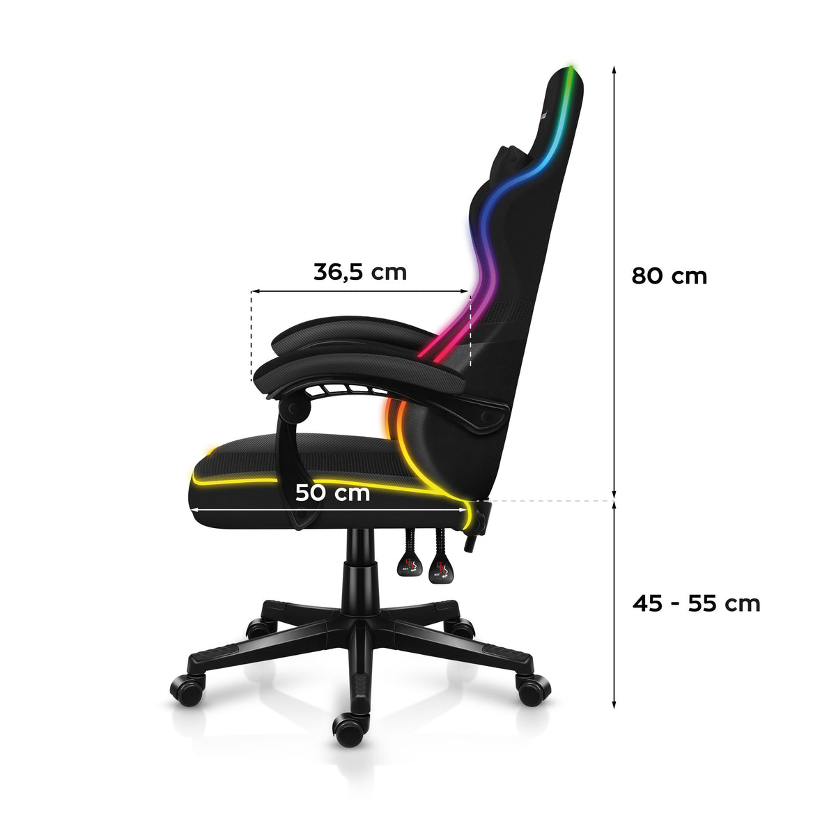 Gaming-Sessel HUZARO FORCE 4.4 RGB Schwarz