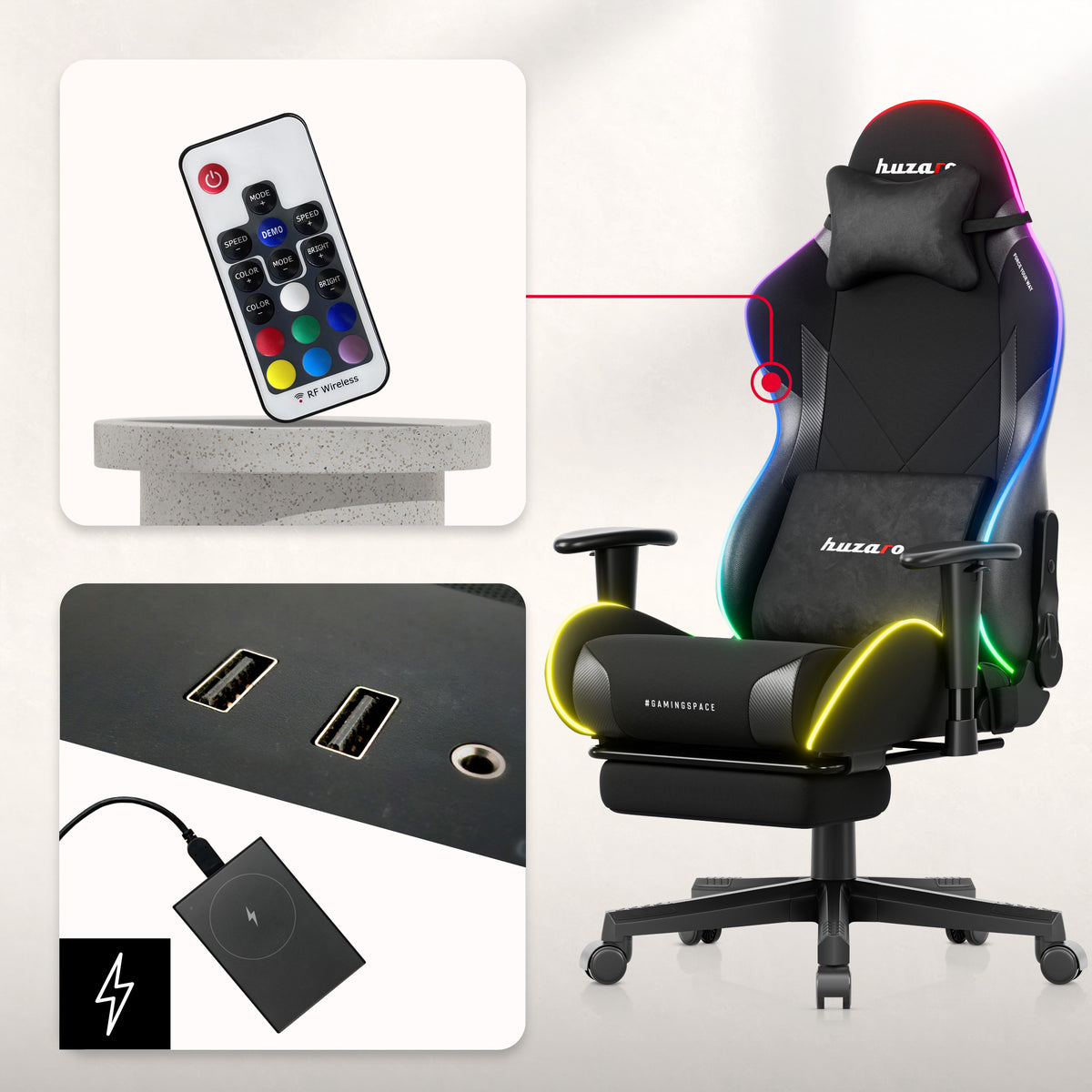 Auffällige RGB-Beleuchtung