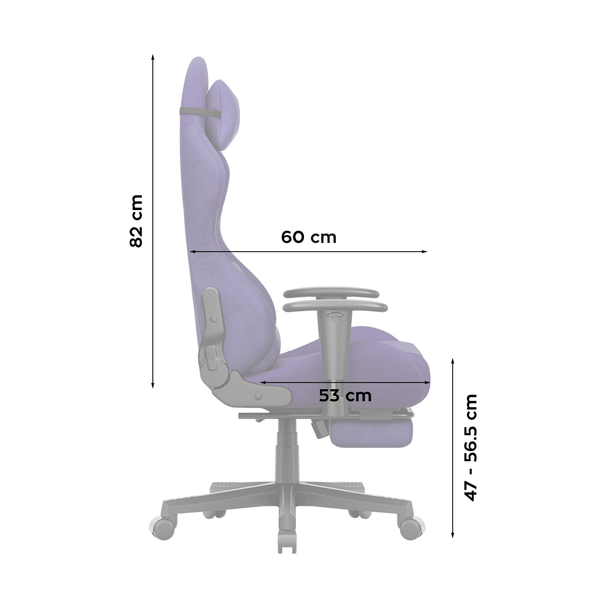Gaming-Stuhl Huzaro Force 5.7 Lila