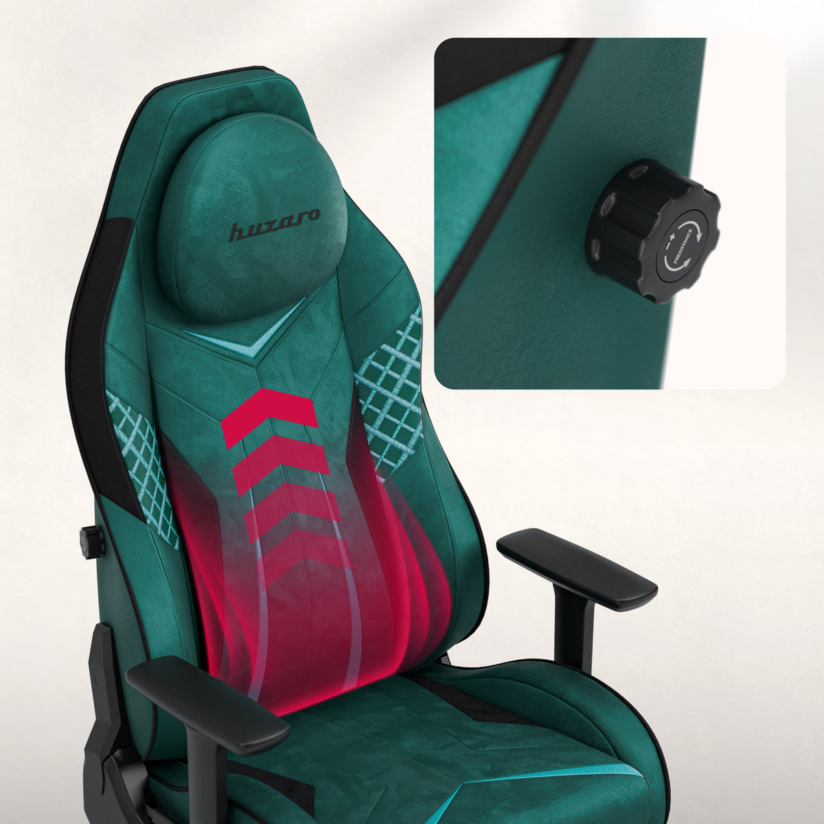 Gaming-Stuhl aus Wildleder Huzaro Force 8.3 Green