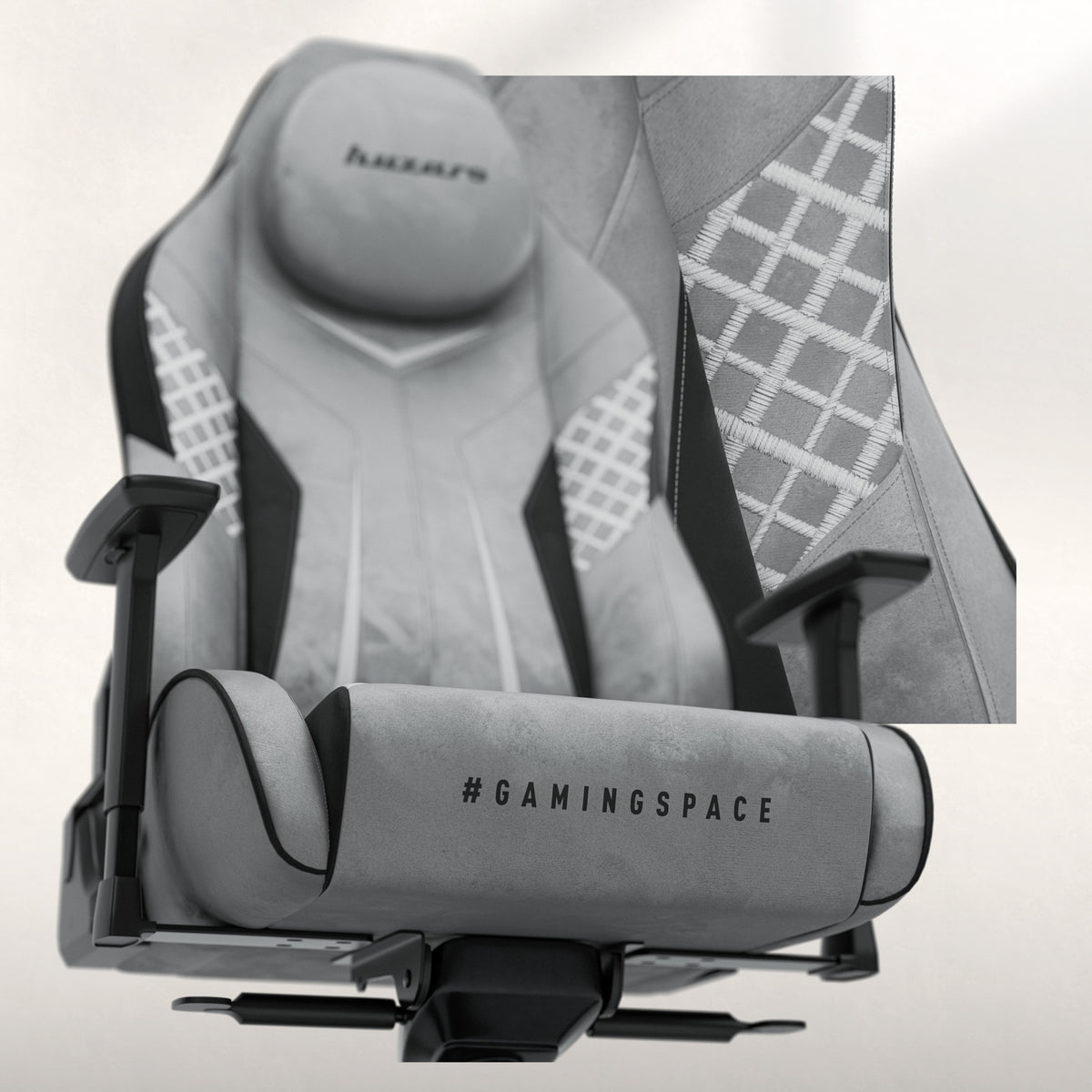 Gaming-Stuhl aus Wildleder Huzaro Force 8.3 Grey