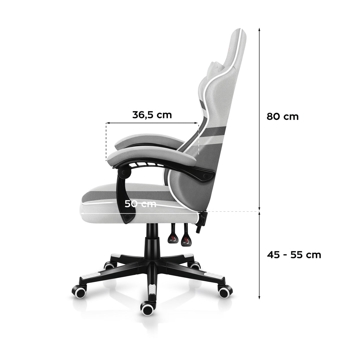 Gaming-Stuhl HUZARO FORCE 4.4 White Mesh