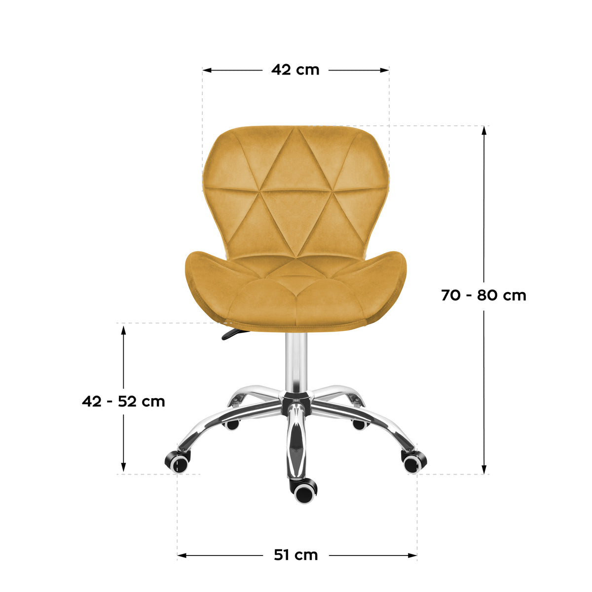 Drehbarer Chefsessel aus Samt Mark Adler Future 3.0 Gelb