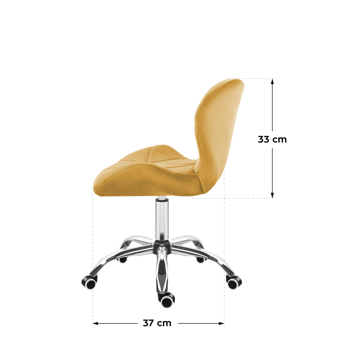 Drehbarer Chefsessel aus Samt Mark Adler Future 3.0 Gelb