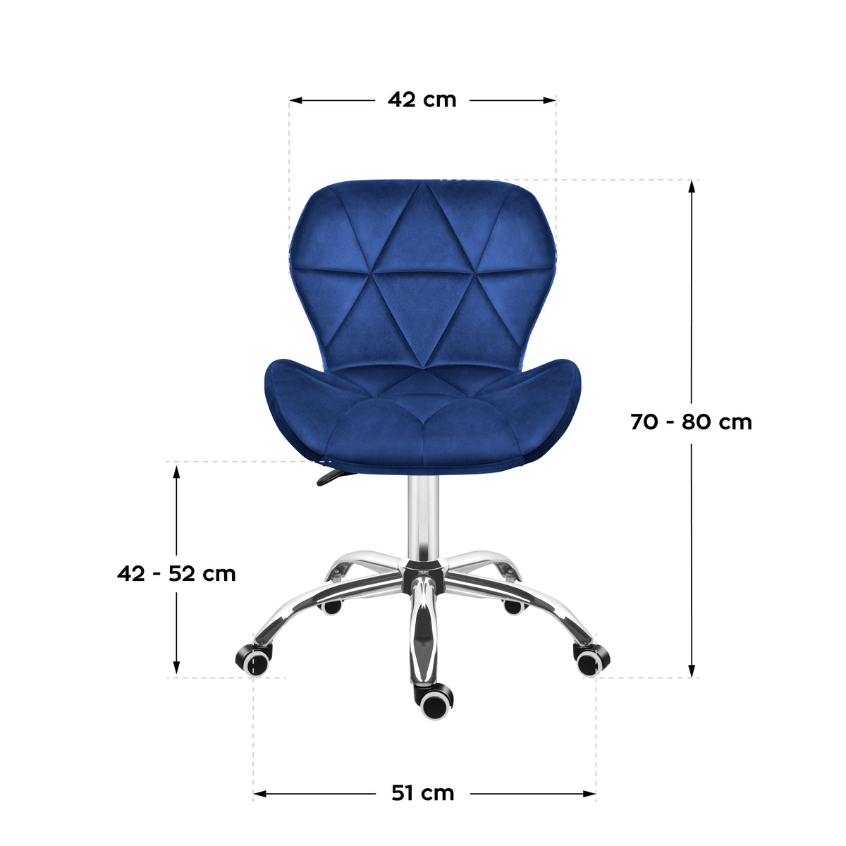 Drehbarer Samtstuhl Mark Adler Future 3.0 blau