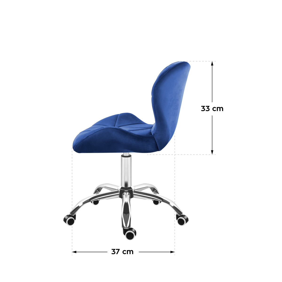 Drehbarer Samtstuhl Mark Adler Future 3.0 blau