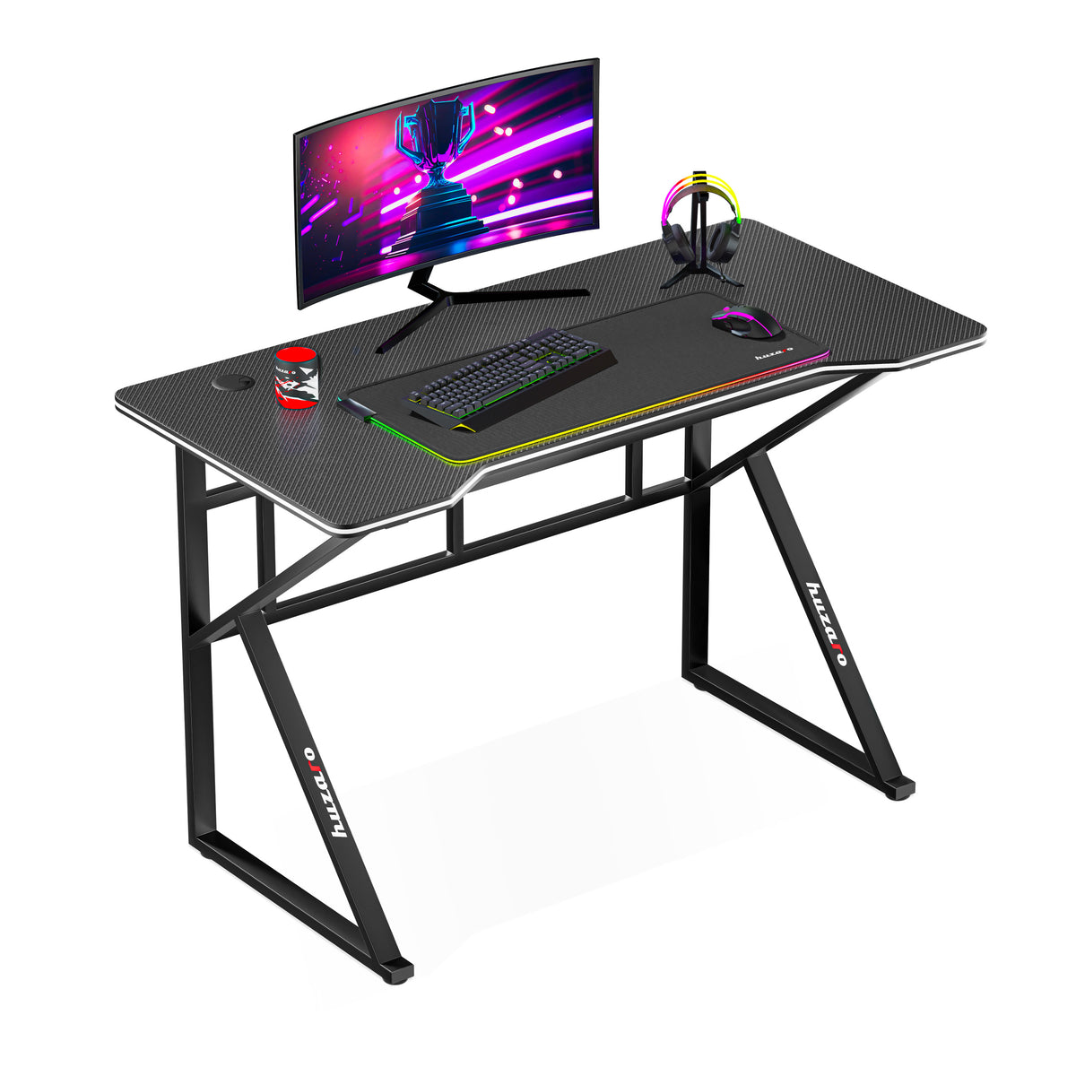 Gaming-Schreibtisch Huzaro Hero 1.6 Black 120 cm