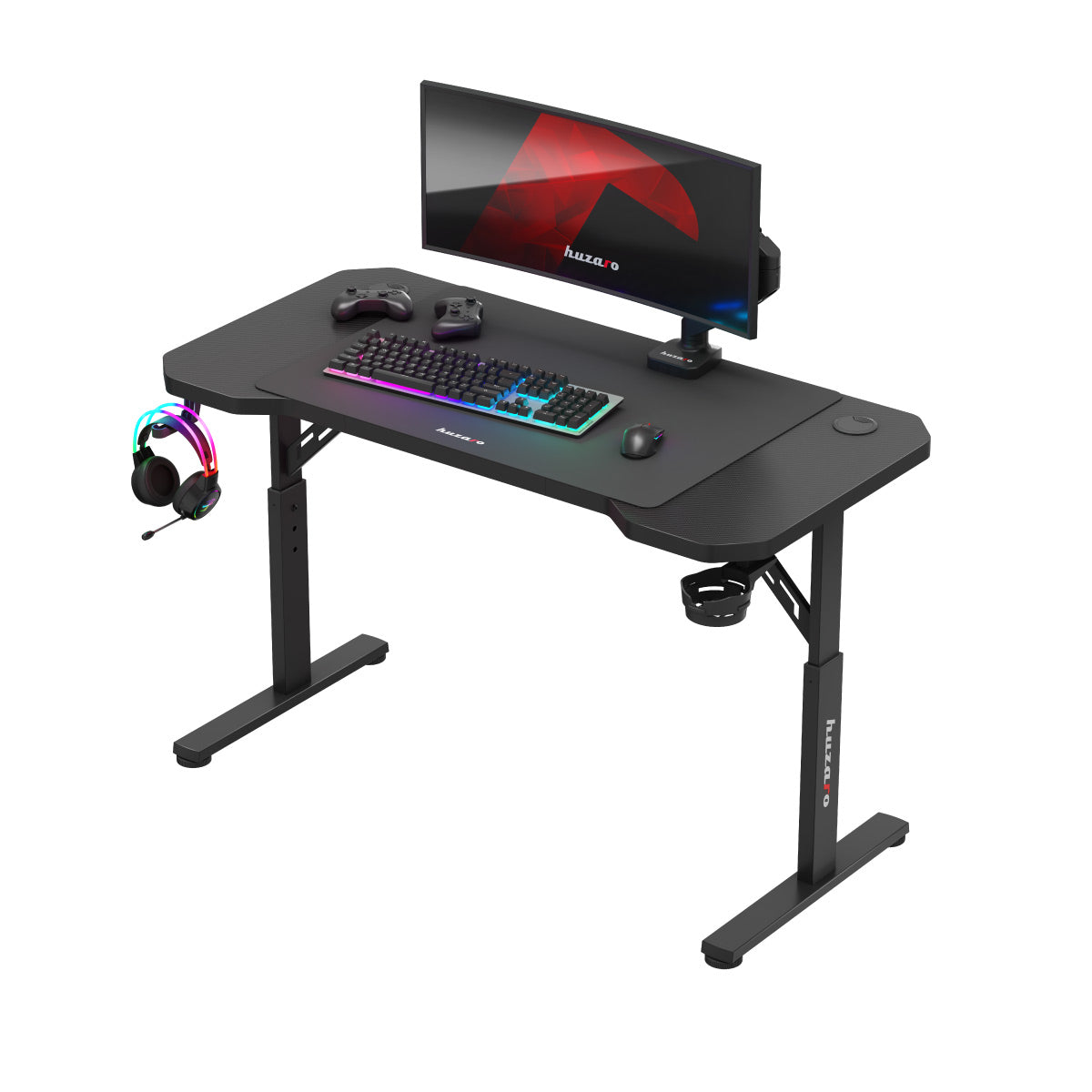 Gaming-Schreibtisch HUZARO Hero 2.6 Schwarz 120 cm