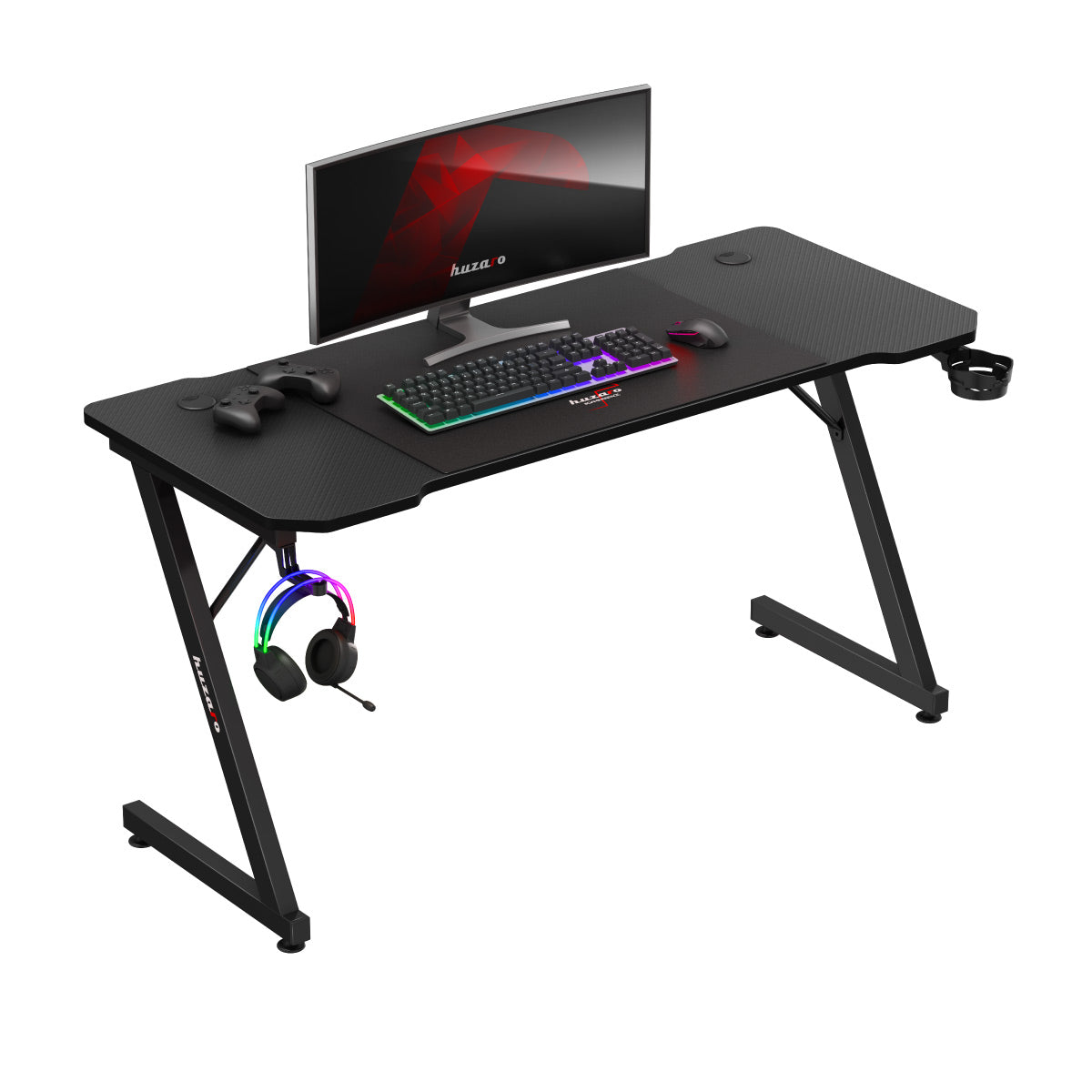 Gaming-Schreibtisch Huzaro Hero 3.3 Black 140 cm
