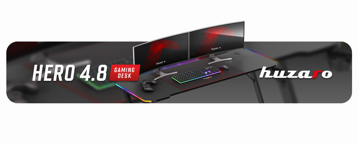 Gaming-Schreibtisch Huzaro Hero 4.8 RGB Black 160 cm