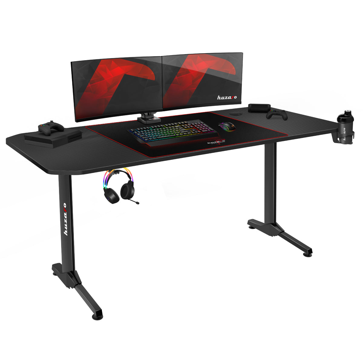 Gaming-Schreibtisch Huzaro Hero 4.7 Black 160 cm