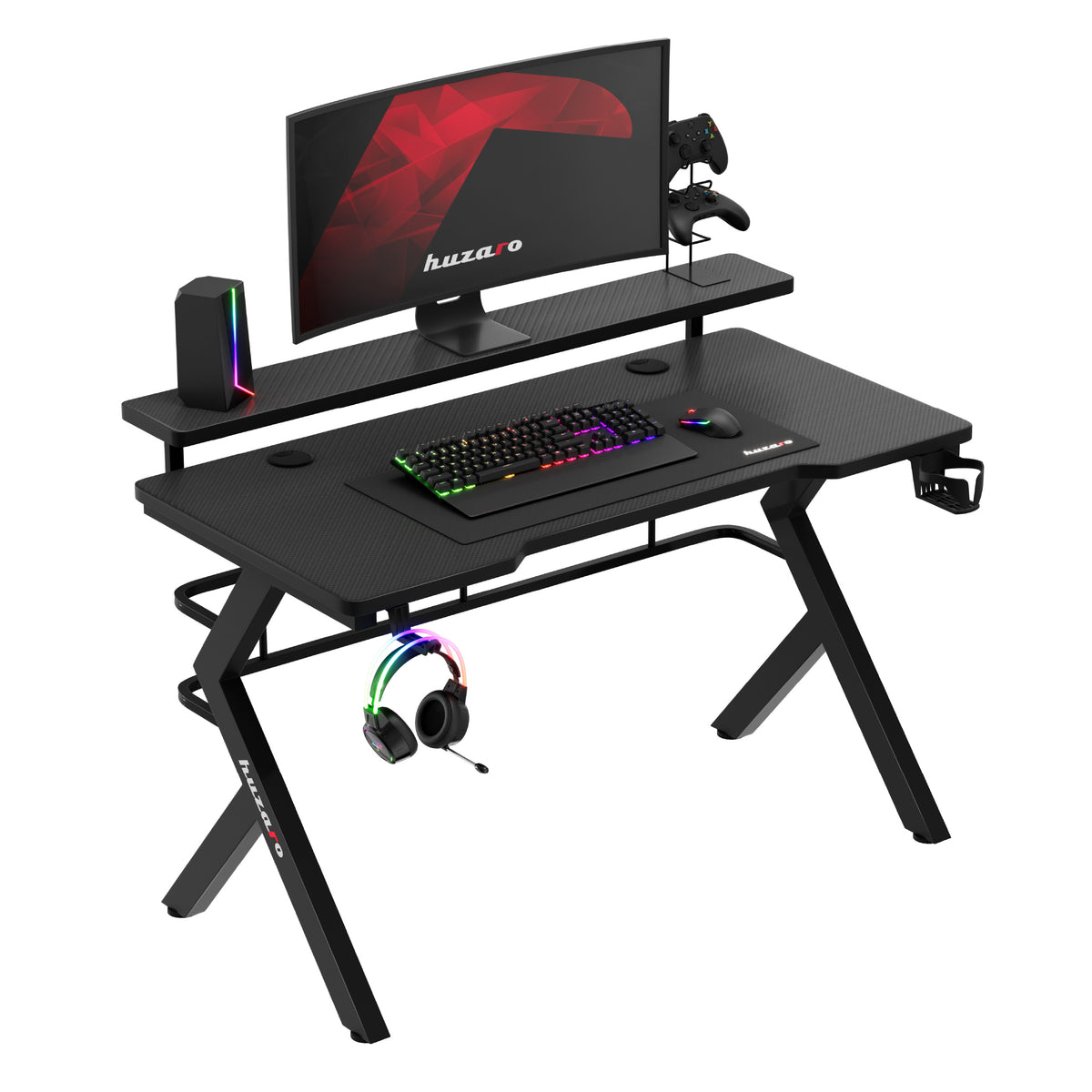 Gaming-Schreibtisch Huzaro Hero 5.0 Schwarz 120 cm