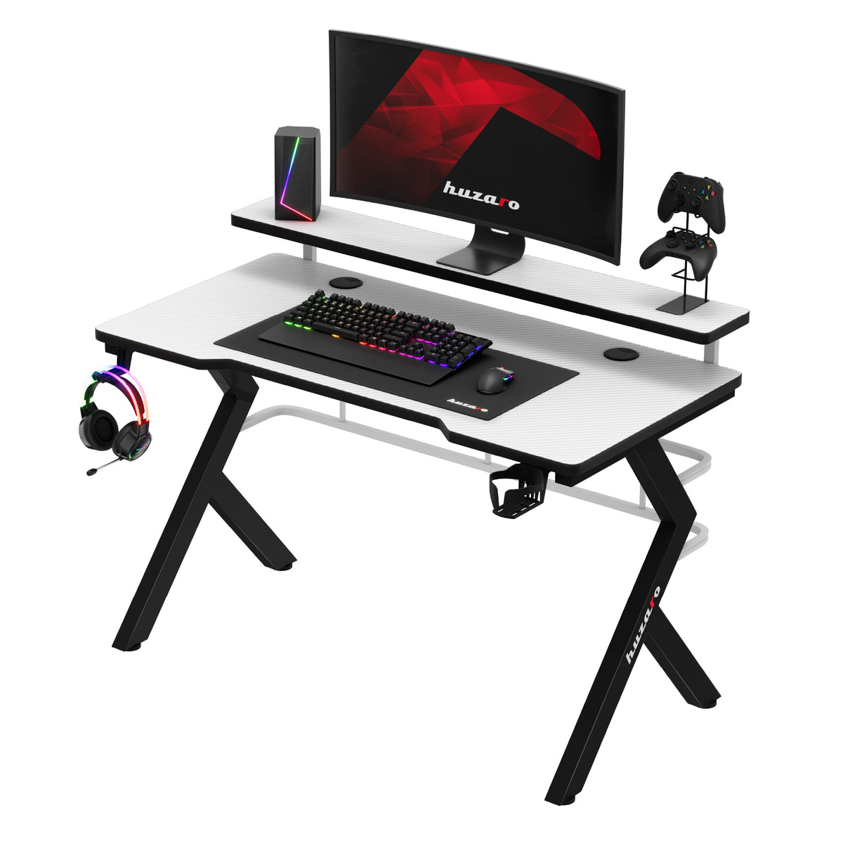 Gaming-Schreibtisch Huzaro Hero 5.0 Weiß 120 cm