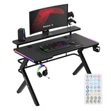 Gaming-Schreibtisch Huzaro Hero 5.0 RGB LED Schwarz 120 cm