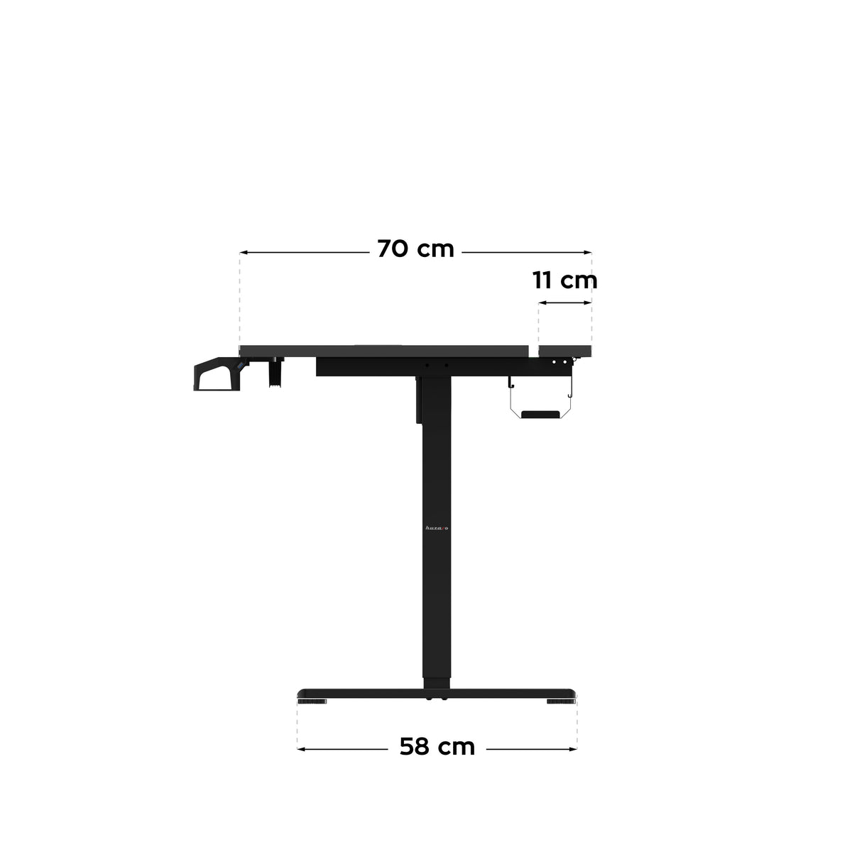 Elektrischer Schreibtisch Huzaro Hero 8.7 RGB LED 140 cm