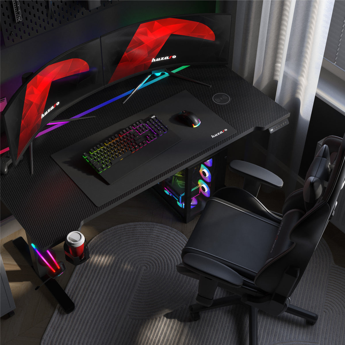 Elektrischer Gaming-Schreibtisch mit höhenverstellbarer Tischplatte