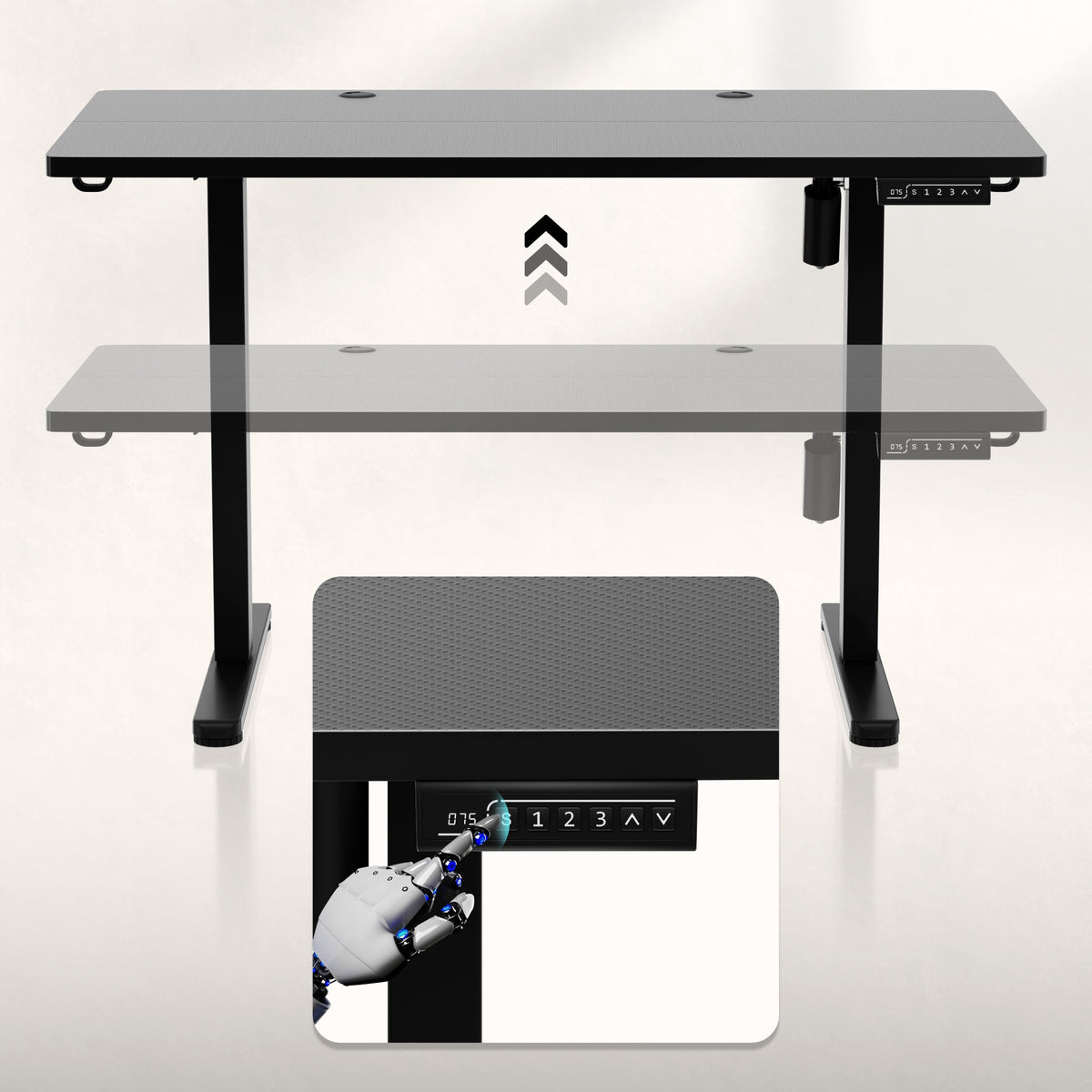 Elektrischer Gaming-Schreibtisch Huzaro Hero 8.1 White
