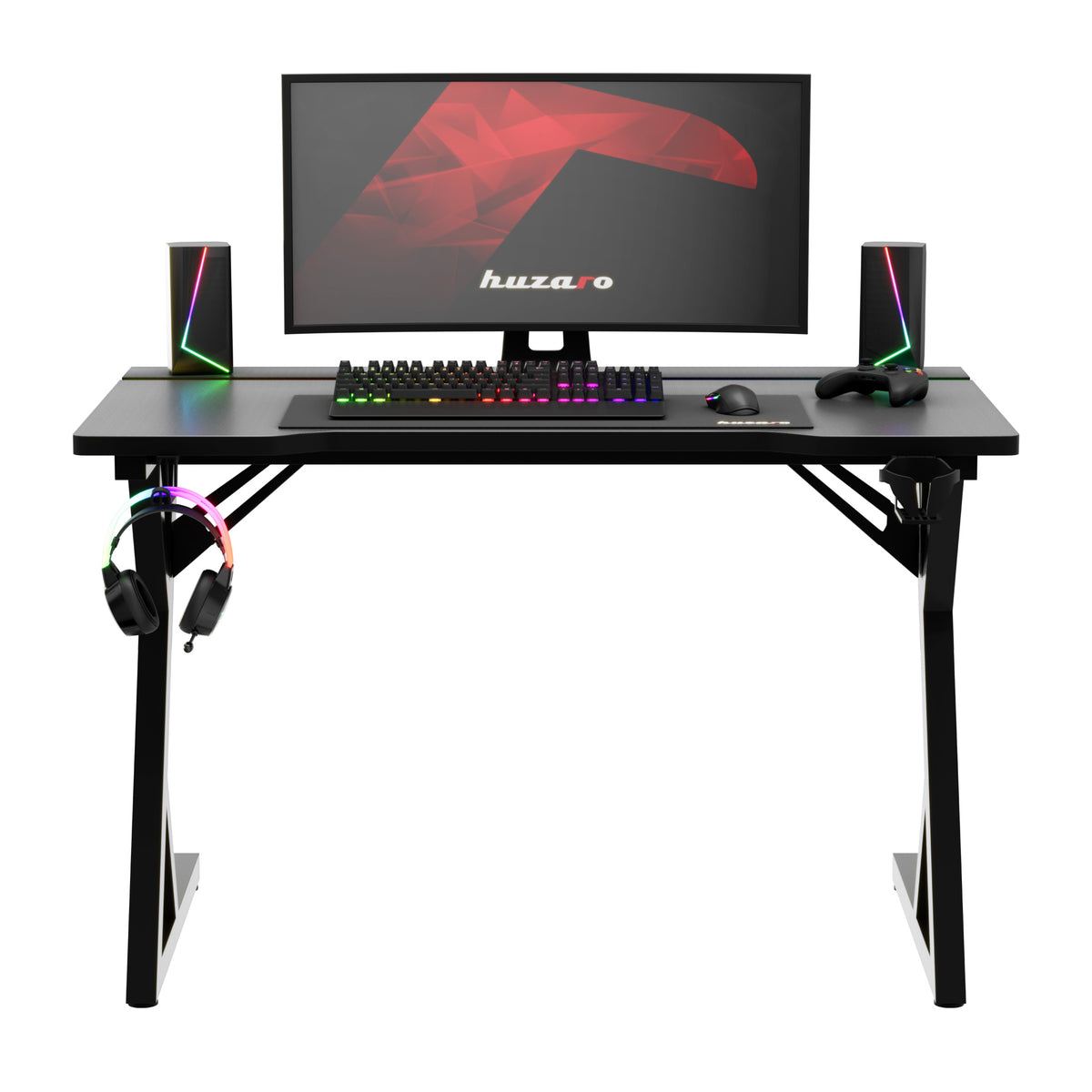 Gaming-Schreibtisch mit LED-Beleuchtung Huzaro Hero 2.4 RGB Black