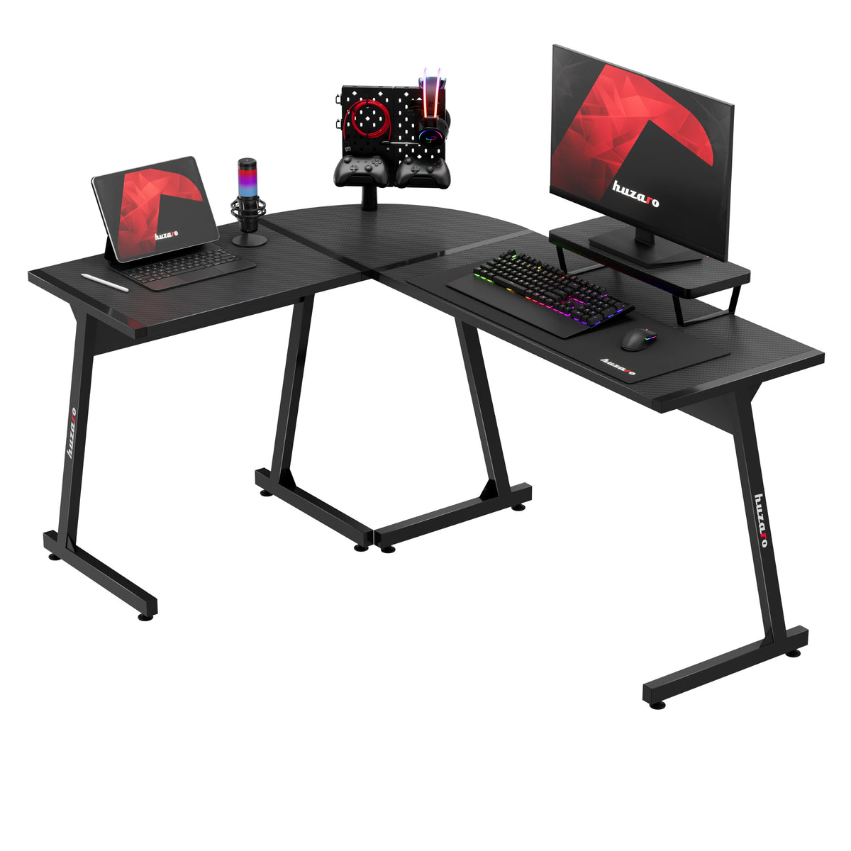 Huzaro Hero 6.0 Black Eck-Gaming-Schreibtisch 147 cm