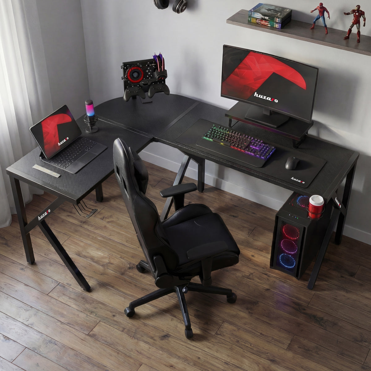 Huzaro Hero 6.3 Black Eck-Gaming-Schreibtisch 154 cm
