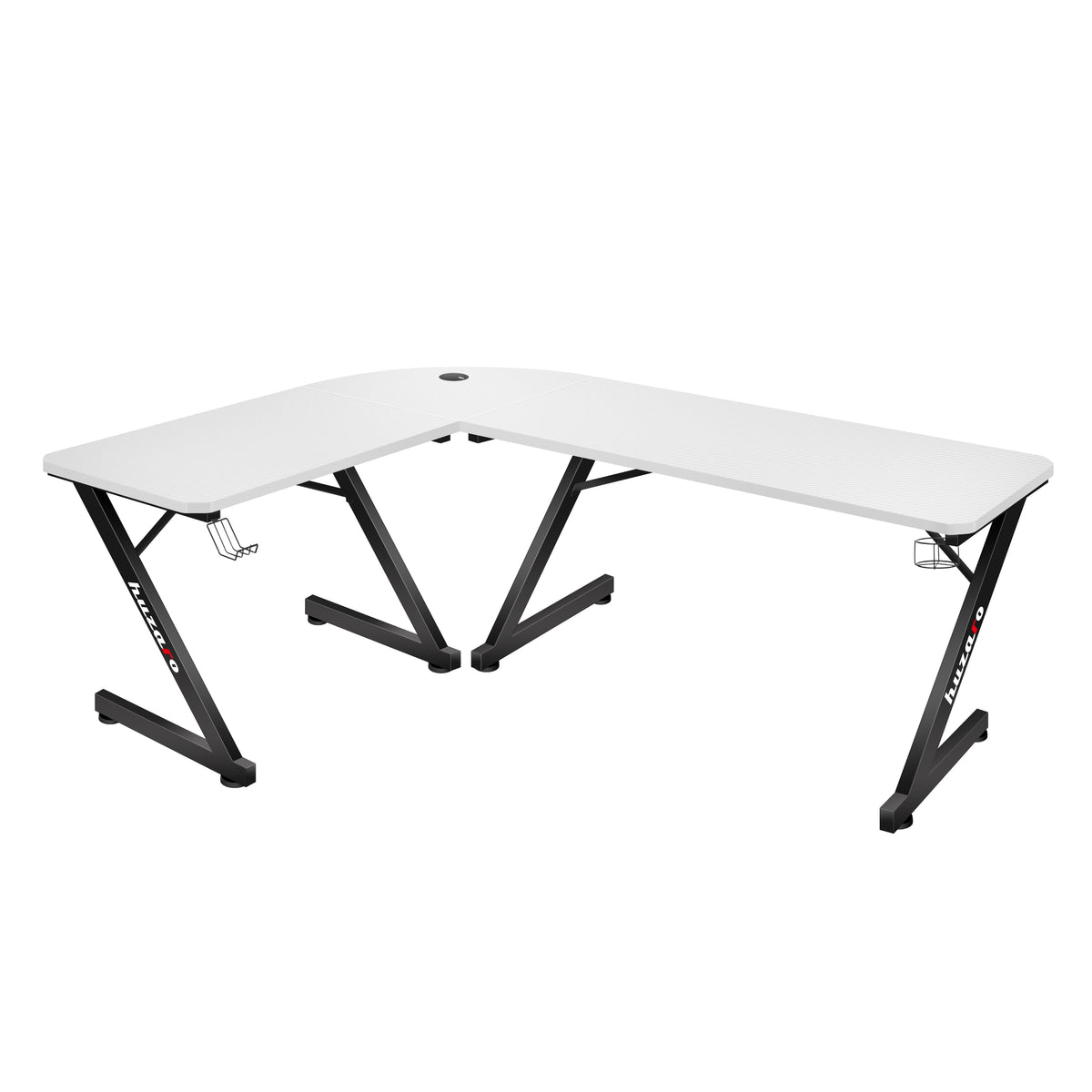 Gaming-Eckschreibtisch Huzaro Hero 7.0 Weiß 154 cm
