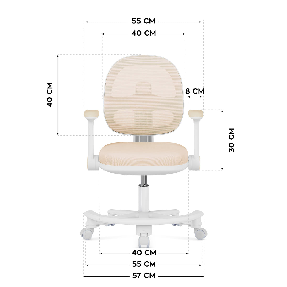 Ergonomischer Schreibtischstuhl für Kinder Mark Adler Junior 3.6 Beige