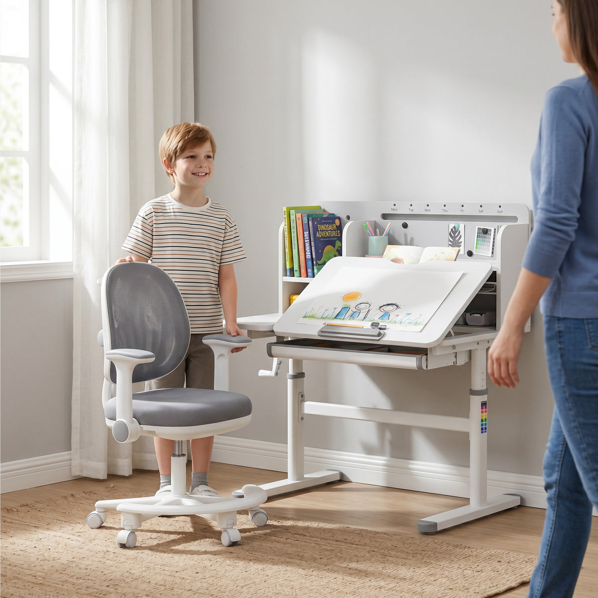 Ergonomischer Schreibtischstuhl für Kinder Mark Adler Junior 3.6 Grey