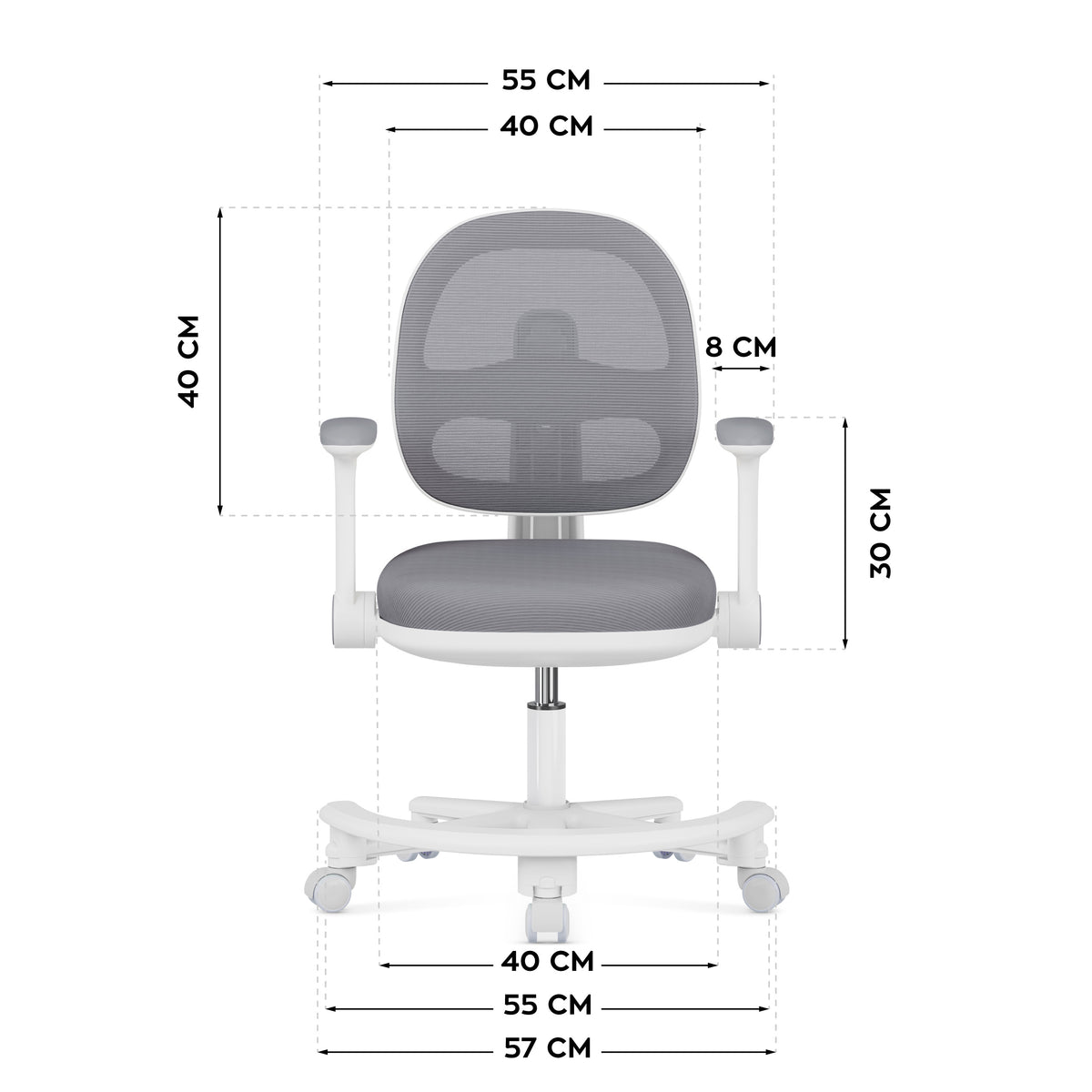 Ergonomischer Schreibtischstuhl für Kinder Mark Adler Junior 3.6 Grey