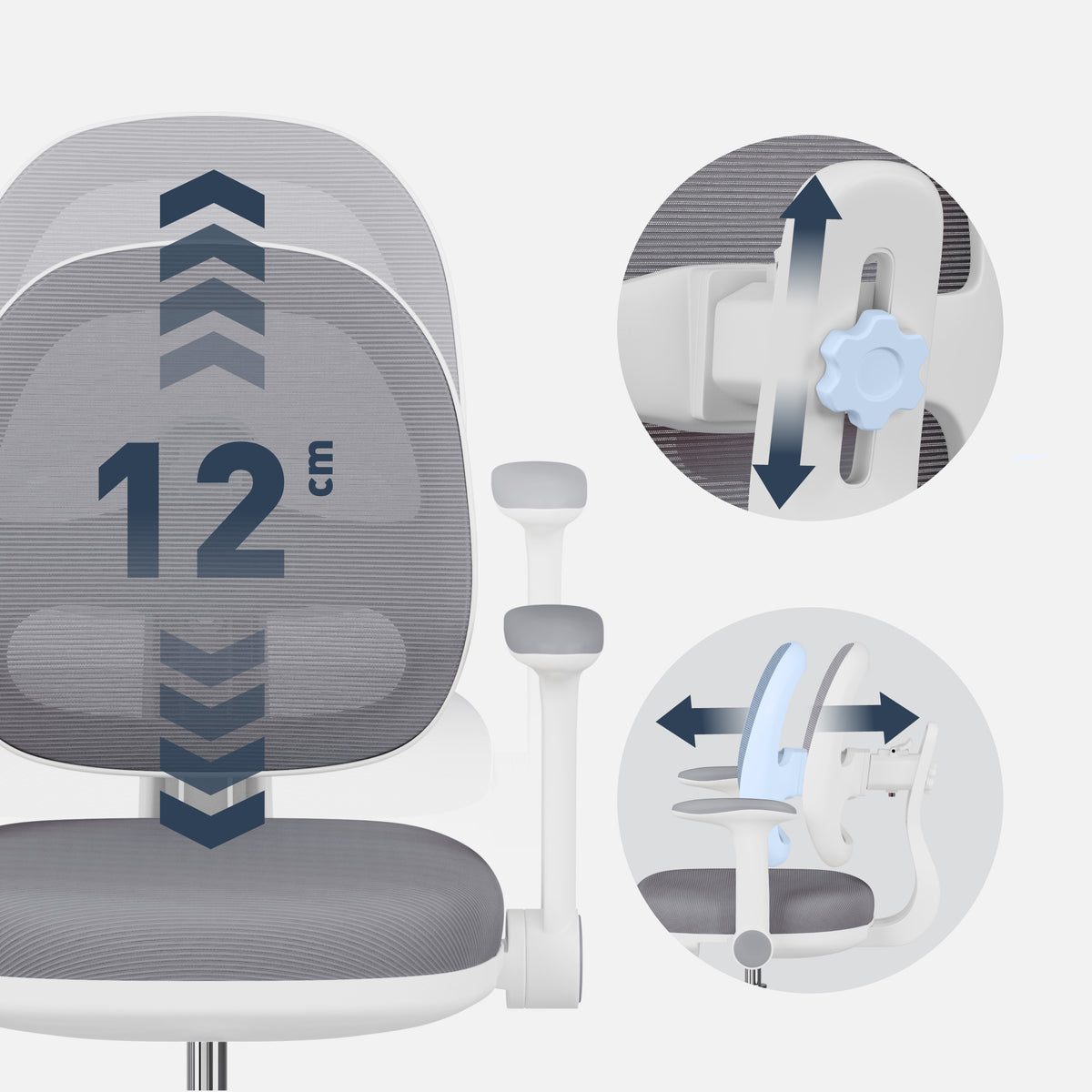 Ergonomischer Schreibtischstuhl für Kinder Mark Adler Junior 3.6 Grey