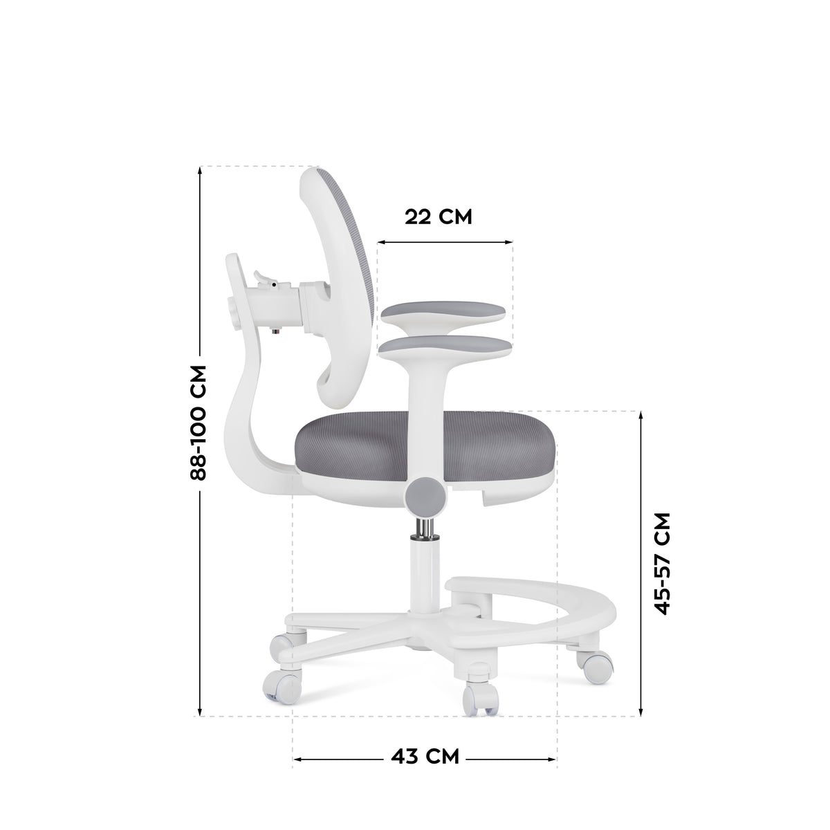 Ergonomischer Schreibtischstuhl für Kinder Mark Adler Junior 3.6 Grey